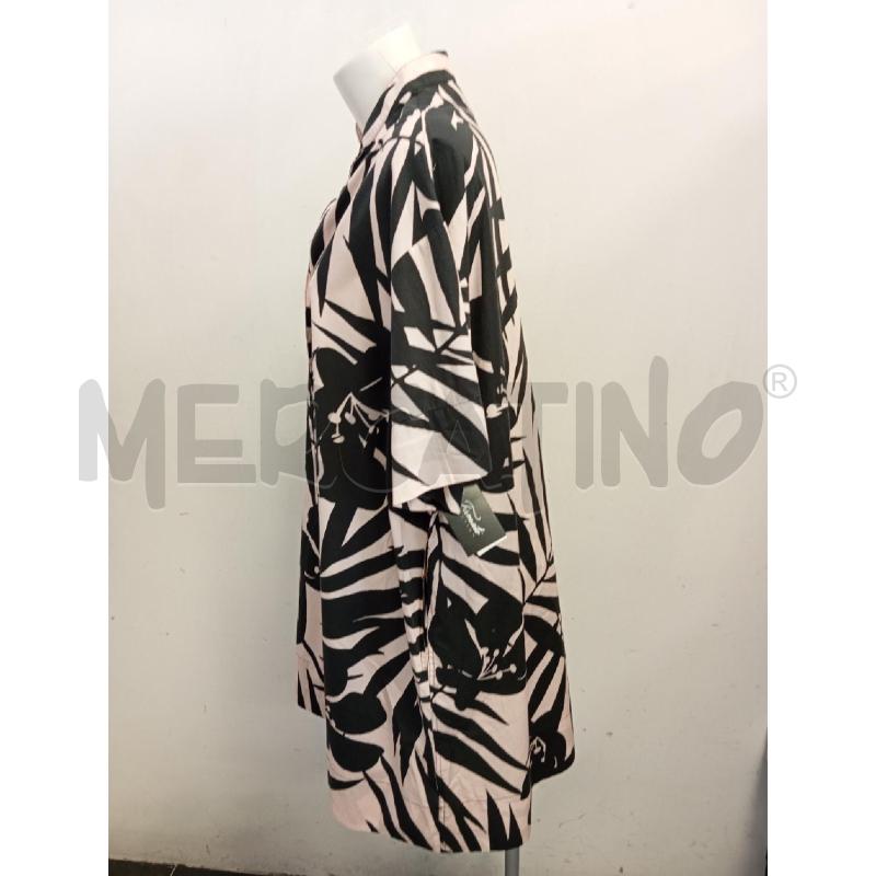 ABITO D JUCCA ROSA NERO STAMPA FOGLIE  | Mercatino dell'Usato Verona fiera 3