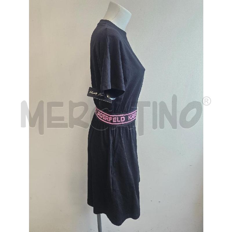 ABITO D KARL LAGERFIELD NERO ELASTICI SCRITTA ROSA  | Mercatino dell'Usato Verona fiera 2