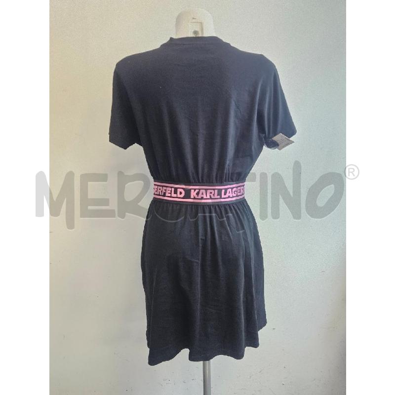 ABITO D KARL LAGERFIELD NERO ELASTICI SCRITTA ROSA  | Mercatino dell'Usato Verona fiera 3