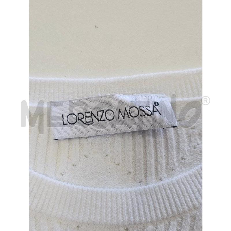 ABITO D LORENZO MOSSA BIANCO TRAFORATO STRETCH  | Mercatino dell'Usato Verona fiera 4