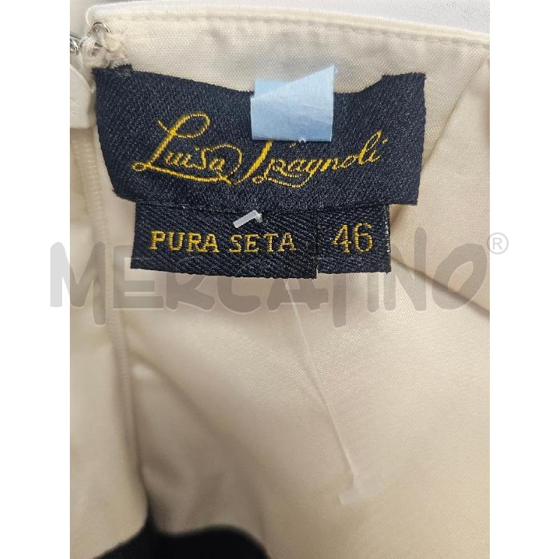 ABITO D LUISA SPAGNOLI BIA NERO SETA FIORE APPLICATO | Mercatino dell'Usato Verona fiera 4