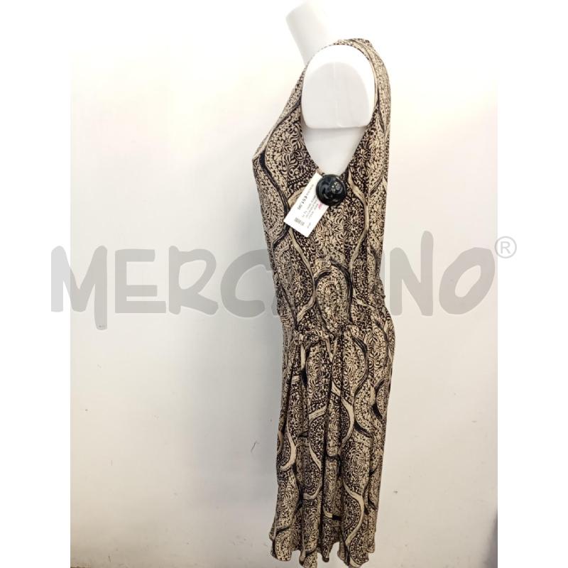 ABITO D MALIPARMI FANTASIA BEIGE NERA SETA  | Mercatino dell'Usato Verona fiera 2