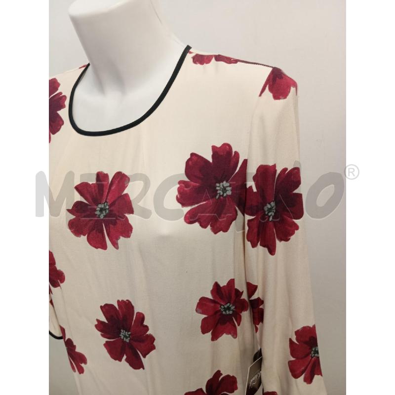 ABITO D MANILA GRACE BEIGE FIORI BORDEAUX  | Mercatino dell'Usato Verona fiera 2