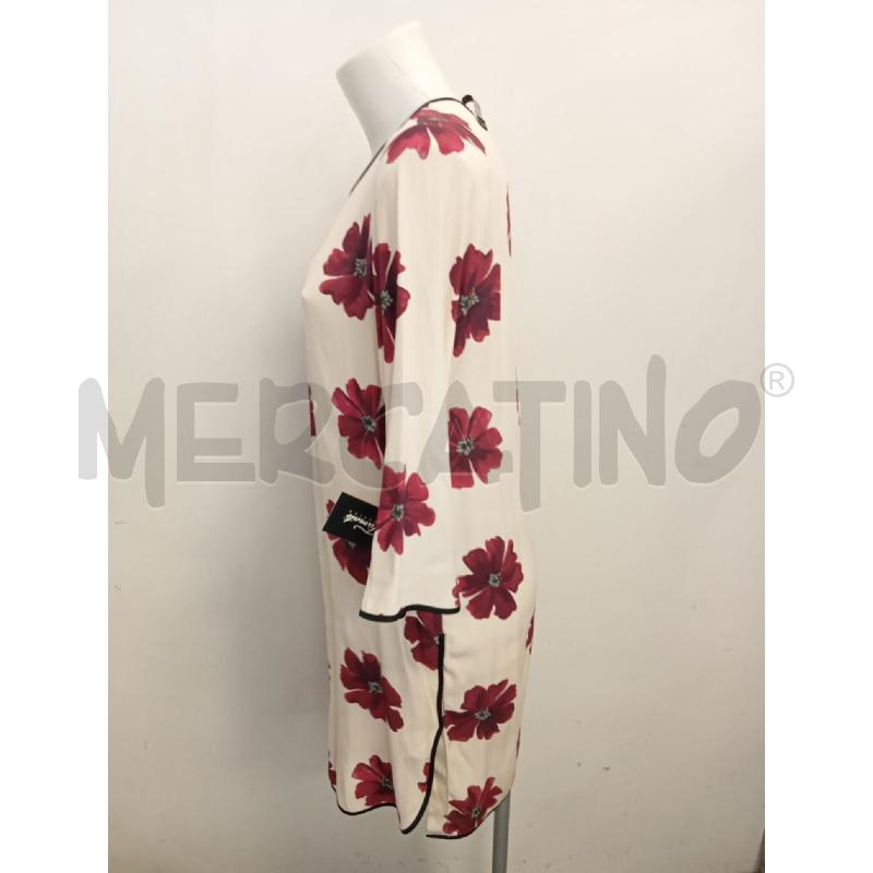 ABITO D MANILA GRACE BEIGE FIORI BORDEAUX  | Mercatino dell'Usato Verona fiera 3