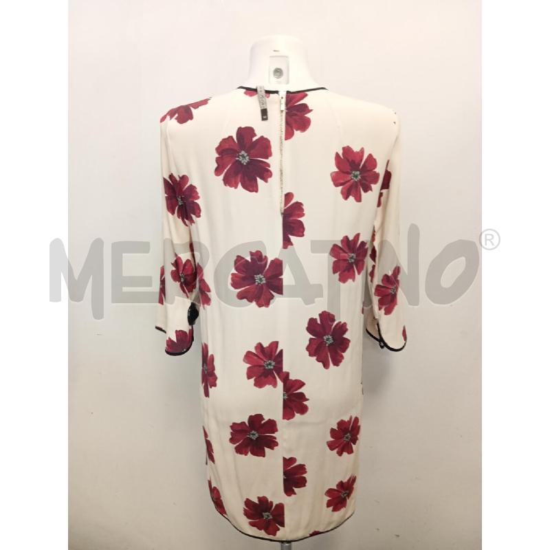 ABITO D MANILA GRACE BEIGE FIORI BORDEAUX  | Mercatino dell'Usato Verona fiera 4