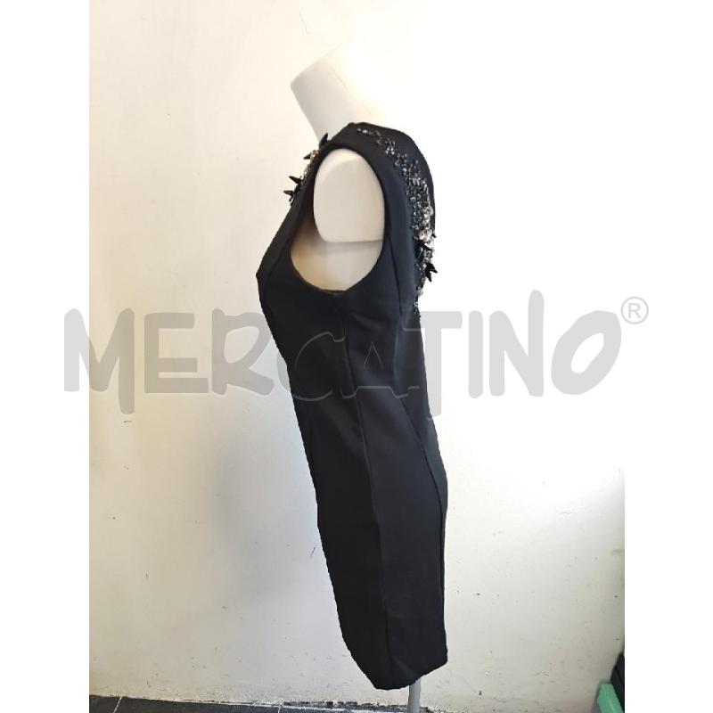ABITO D MAX MARA NERO A TUBINO CON STRASS E PERLINE  | Mercatino dell'Usato Verona fiera 2