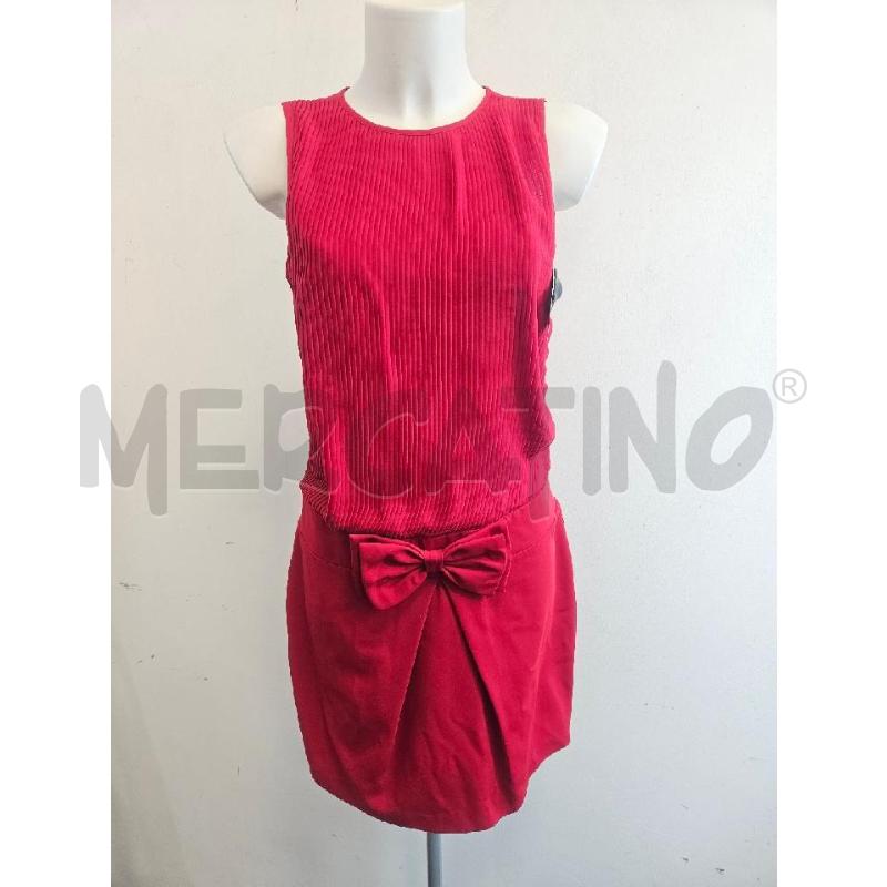ABITO D PIEGHETTE TWIN SET ROSSO CON FIOCCO  | Mercatino dell'Usato Verona fiera 1