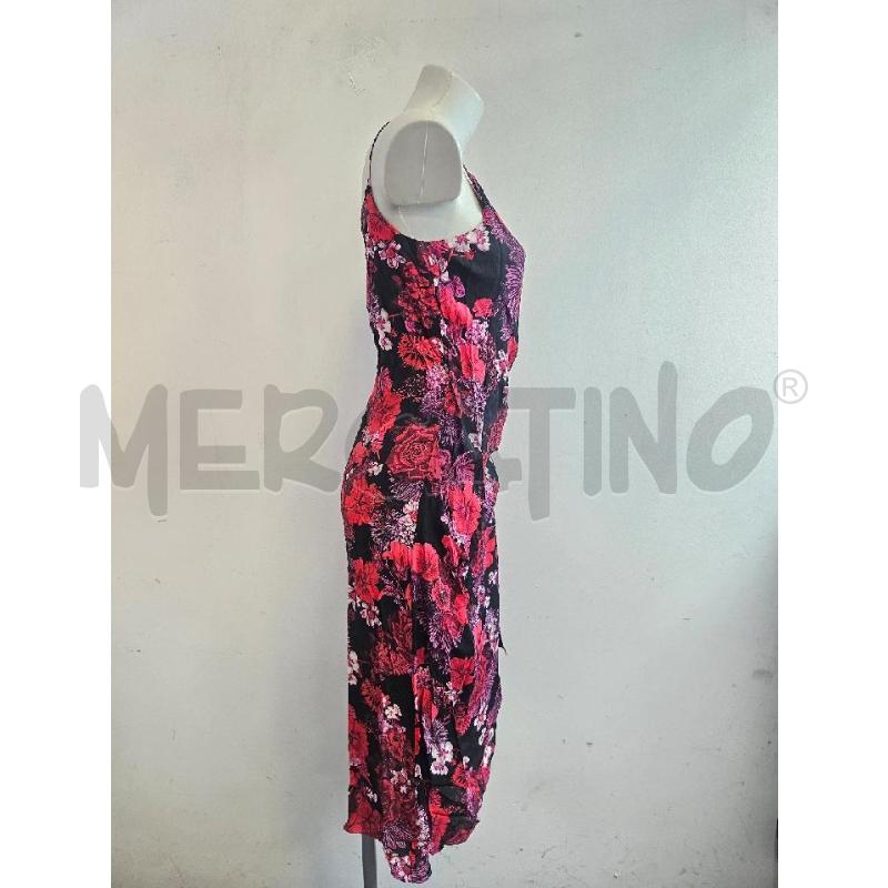 ABITO D PINKO ROSA NERO FIORI INSERTO STRASS | Mercatino dell'Usato Verona fiera 2