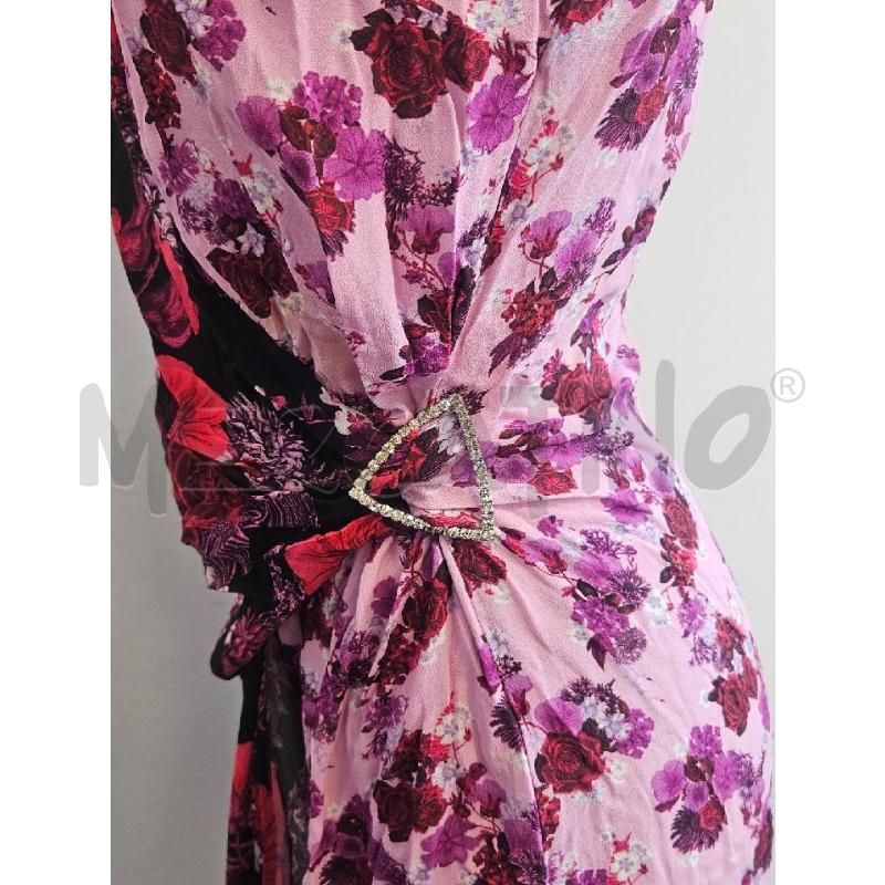 ABITO D PINKO ROSA NERO FIORI INSERTO STRASS | Mercatino dell'Usato Verona fiera 4