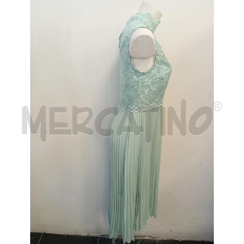 ABITO D REISS VERDE ACQUA PIZZO SOPRA PIEGHE SOTTO  | Mercatino dell'Usato Verona fiera 2