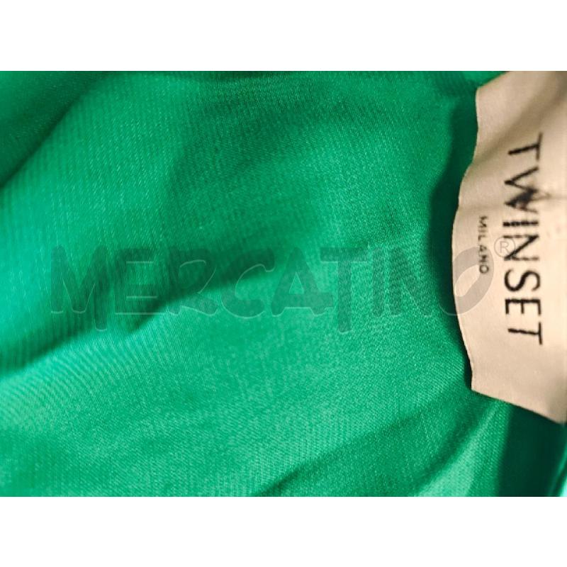 ABITO D TWIN SET VERDE SCOLLATURA INCROCIATA  | Mercatino dell'Usato Verona fiera 4