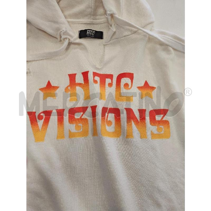 ABITO D  HTC IN FELPA CREMA SCRITTA ARANCIO  | Mercatino dell'Usato Verona fiera 4