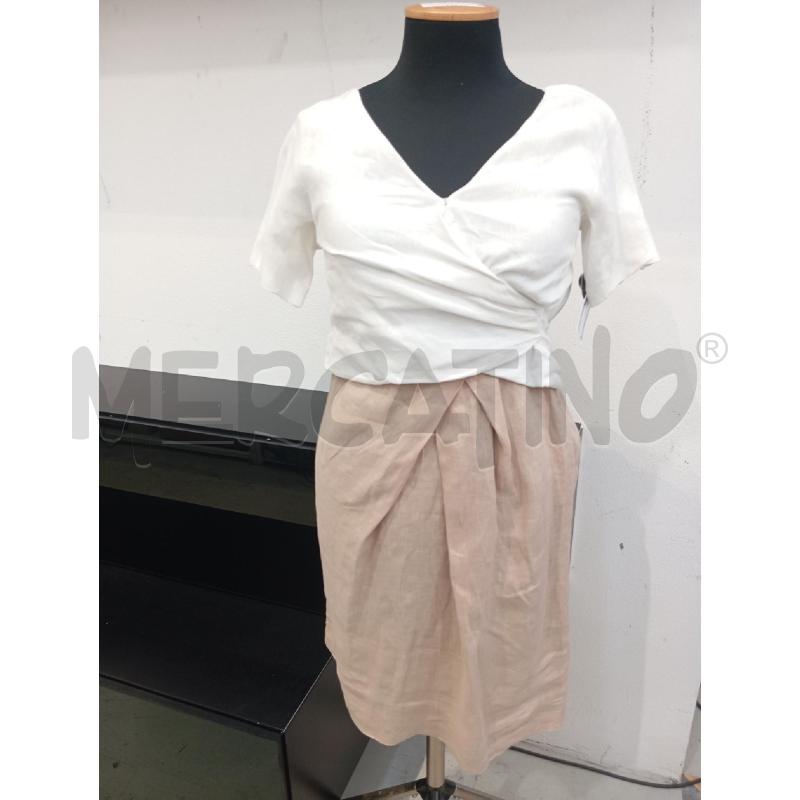 ABITO NIU  LINO BIANCO BEIGE SCOLLO INCROCIO | Mercatino dell'Usato Verona fiera 1