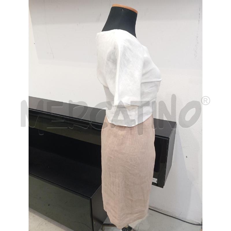 ABITO NIU  LINO BIANCO BEIGE SCOLLO INCROCIO | Mercatino dell'Usato Verona fiera 2
