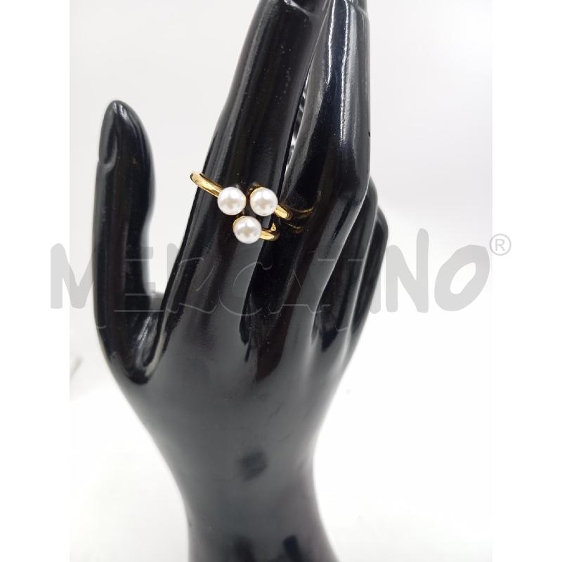 ANELLO D PANDORA DORATO TRE PERLINE  | Mercatino dell'Usato Verona fiera 1