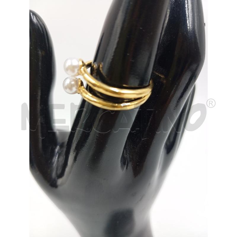 ANELLO D PANDORA DORATO TRE PERLINE  | Mercatino dell'Usato Verona fiera 2