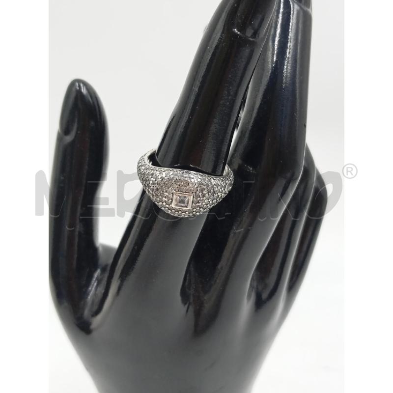 ANELLO D PANDORA PAVE SQUARE COCKTAIL MET CROMO | Mercatino dell'Usato Verona fiera 1
