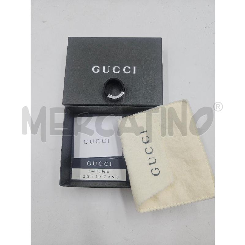 ANELLO U GUCCI  A FASCIA NERA MET CROMO  | Mercatino dell'Usato Verona fiera 1