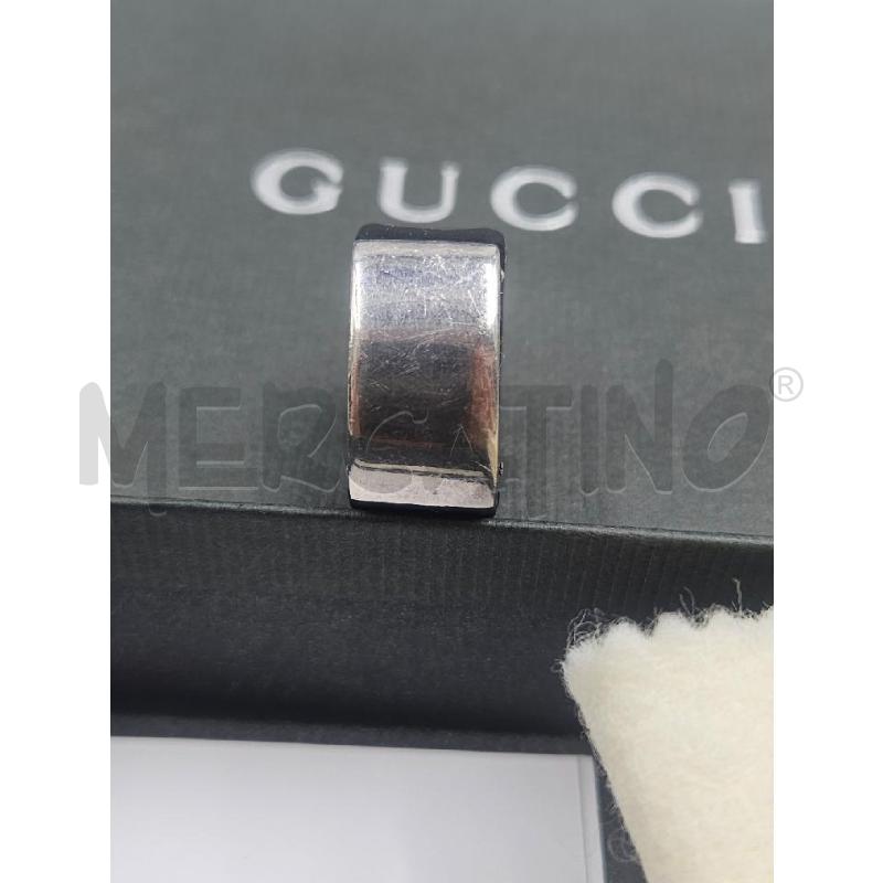 ANELLO U GUCCI  A FASCIA NERA MET CROMO  | Mercatino dell'Usato Verona fiera 2
