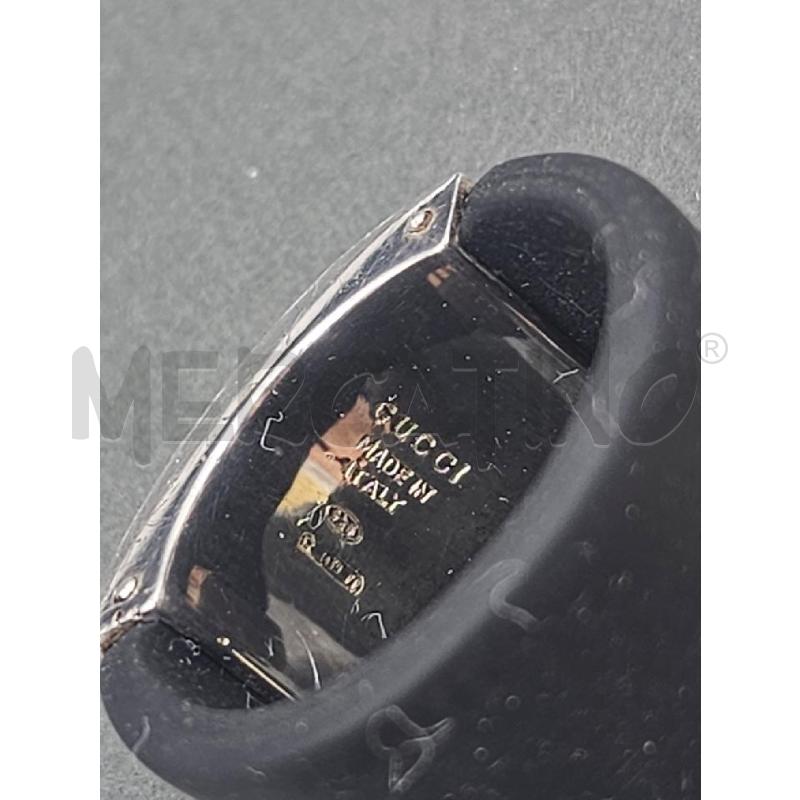 ANELLO U GUCCI  A FASCIA NERA MET CROMO  | Mercatino dell'Usato Verona fiera 3