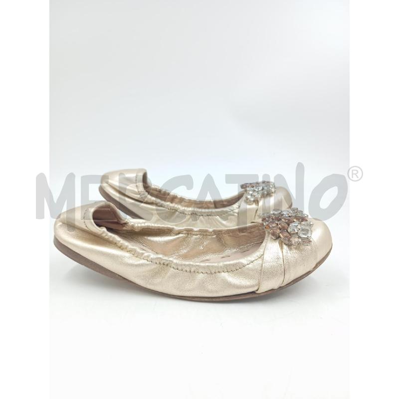 BALLERINA MIU MIU DORATE APPLICAZIONE STRASS | Mercatino dell'Usato Verona fiera 1