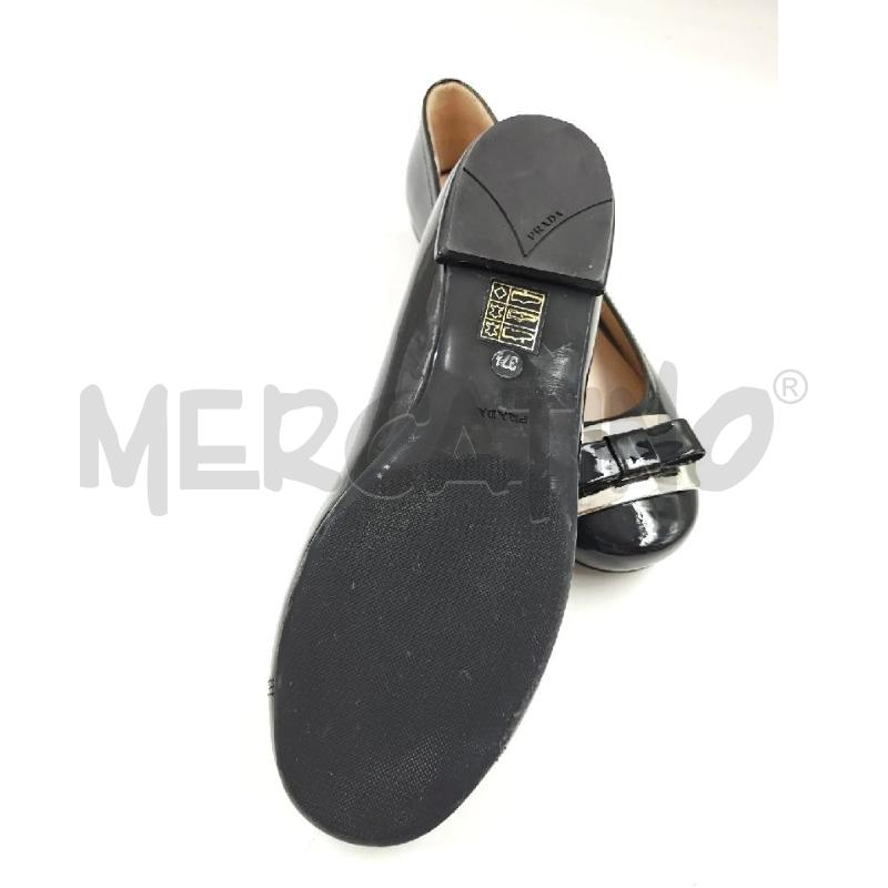BALLERINA  D  PRADA FIOCCO DAVANTI IN VERNICE NERAFIOCCO  | Mercatino dell'Usato Verona fiera 5