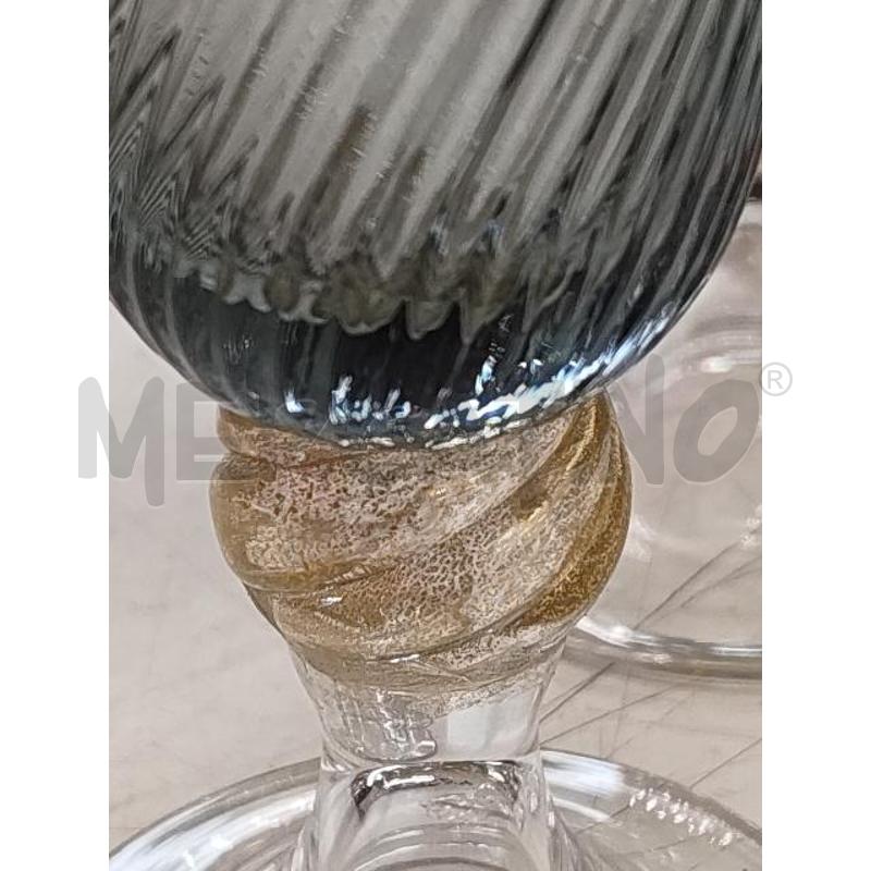 BICCHIERI PZ. 6 MURANO FUME NODO DOR  | Mercatino dell'Usato Verona fiera 4