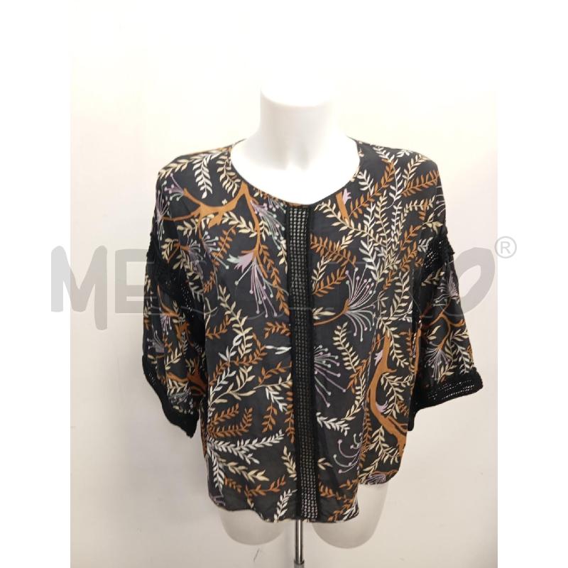 BLUSA DONNA MISSONI SETA NERO FOLGIE BEIGE LILLA  | Mercatino dell'Usato Verona fiera 1
