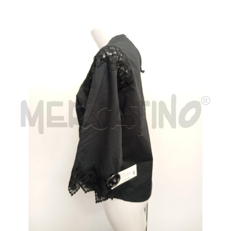 BLUSA DONNA SANDRO COTONE NERO RICAMATA | Mercatino dell'Usato Verona fiera 3