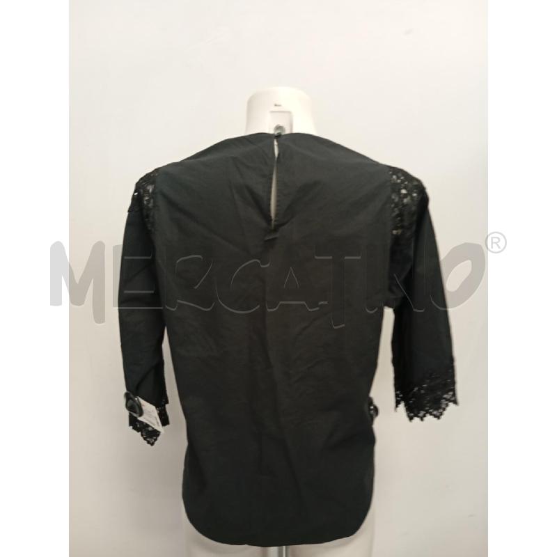 BLUSA DONNA SANDRO COTONE NERO RICAMATA | Mercatino dell'Usato Verona fiera 4