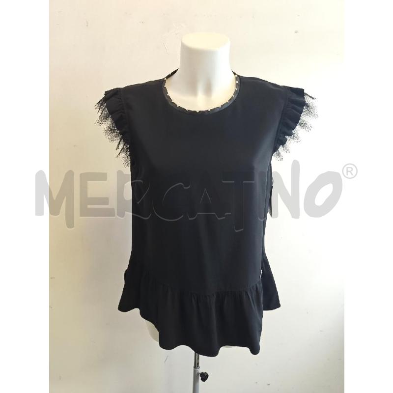 BLUSA D CAVALLI CLASS NERA BORCHIE COLLO MAN PIZZO  | Mercatino dell'Usato Verona fiera 1