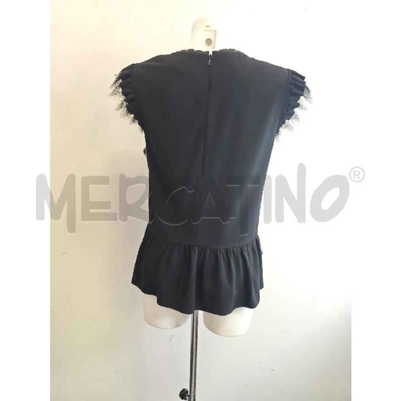 BLUSA D CAVALLI CLASS NERA BORCHIE COLLO MAN PIZZO  | Mercatino dell'Usato Verona fiera 3