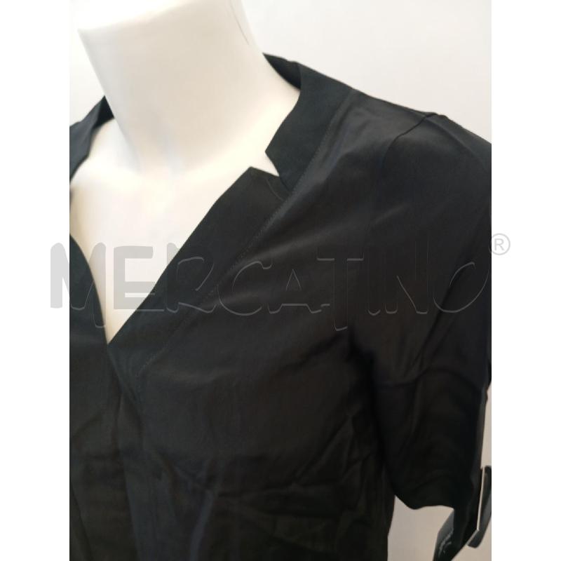 BLUSA D FALCONERI NERA SCOLLO A V SETA DAV  | Mercatino dell'Usato Verona fiera 2
