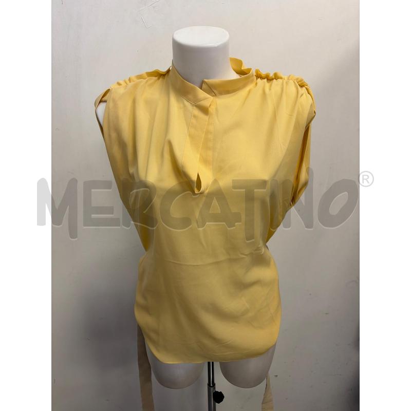 BLUSA D GIALLA PINKO CINTURA BEIGE PAILLETTES  | Mercatino dell'Usato Verona fiera 1