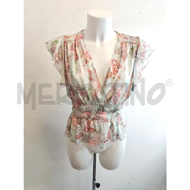 BLUSA D GUESS A BALZE ROSA VERDE ACQUA FLOREALE  | Mercatino dell'Usato Verona fiera 1
