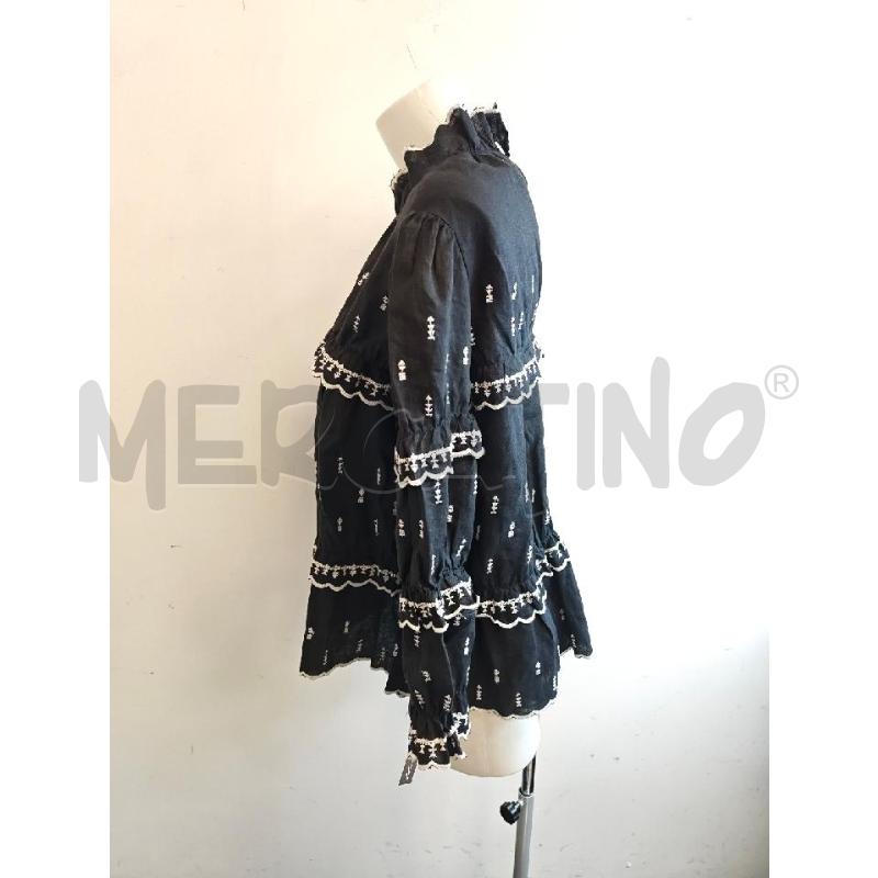 BLUSA D ISABEL MARANT NERA RICAMI BIANCHI  | Mercatino dell'Usato Verona fiera 2