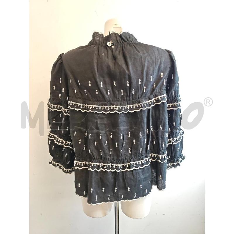 BLUSA D ISABEL MARANT NERA RICAMI BIANCHI  | Mercatino dell'Usato Verona fiera 3