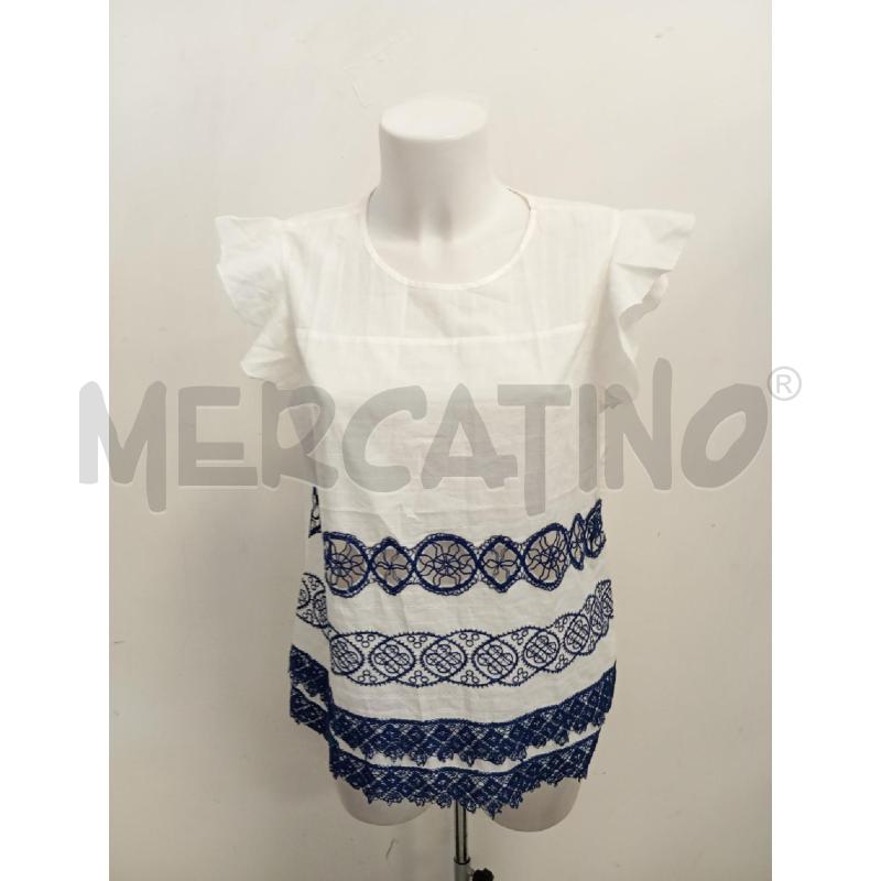 BLUSA D KRISTINA TI BIANCO BLU RICAMI | Mercatino dell'Usato Verona fiera 1