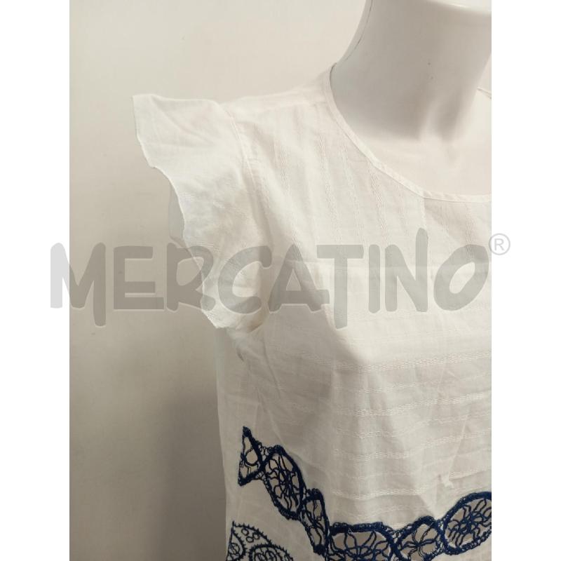 BLUSA D KRISTINA TI BIANCO BLU RICAMI | Mercatino dell'Usato Verona fiera 2