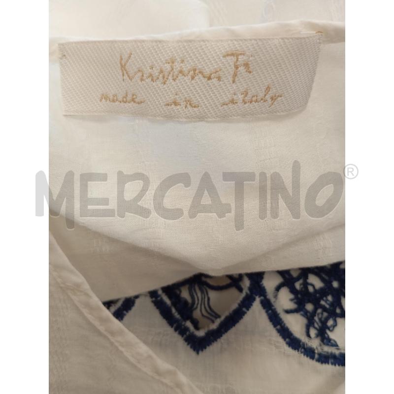 BLUSA D KRISTINA TI BIANCO BLU RICAMI | Mercatino dell'Usato Verona fiera 5