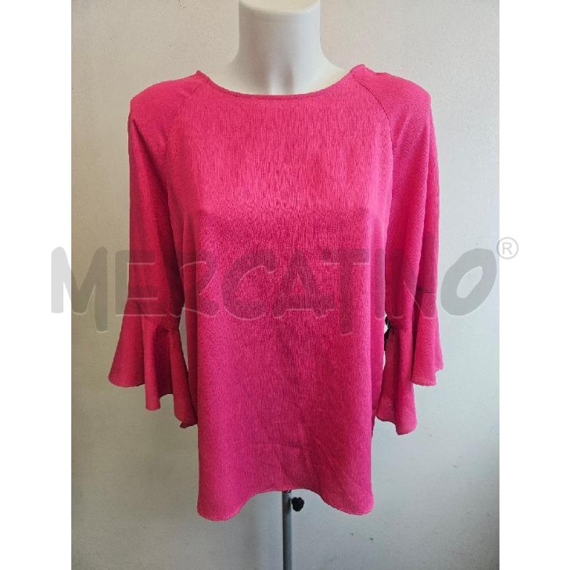 BLUSA D TRUSSARDI FUCSIA ROSA MANICA A CAMPANA  | Mercatino dell'Usato Verona fiera 1
