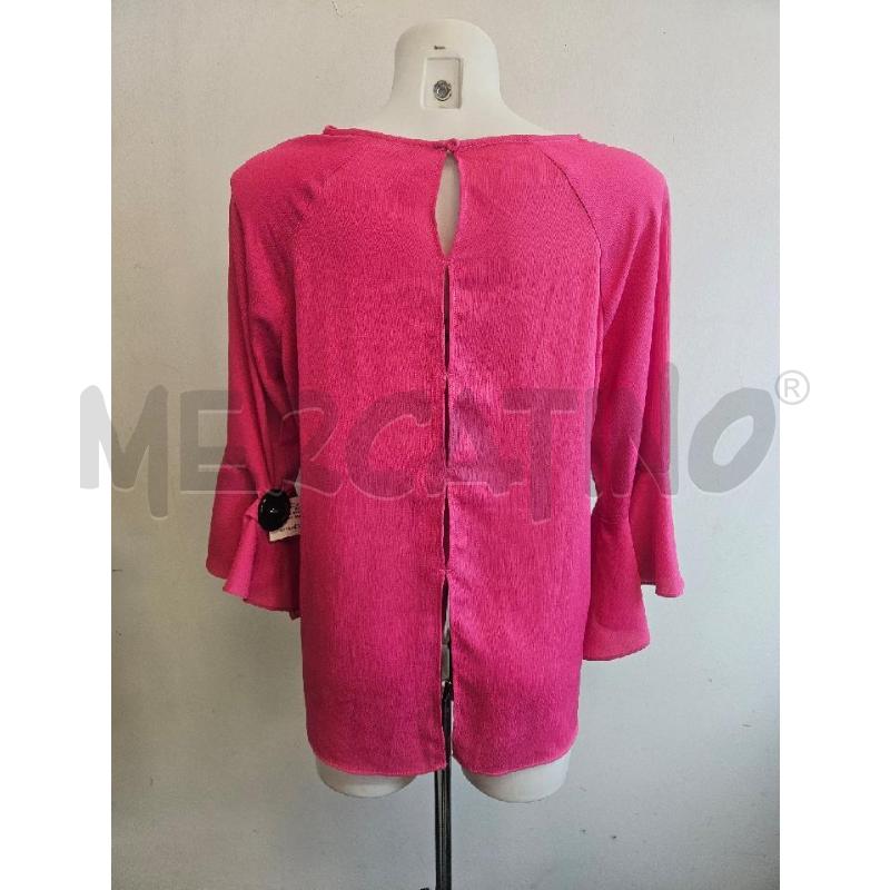 BLUSA D TRUSSARDI FUCSIA ROSA MANICA A CAMPANA  | Mercatino dell'Usato Verona fiera 3