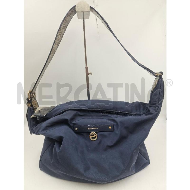 BORSA A SPALLA BORBONESE IN TELA BLU  | Mercatino dell'Usato Verona fiera 1