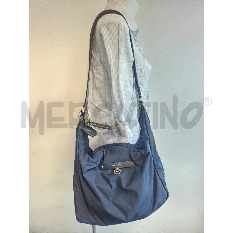 BORSA A SPALLA BORBONESE IN TELA BLU  | Mercatino dell'Usato Verona fiera 5