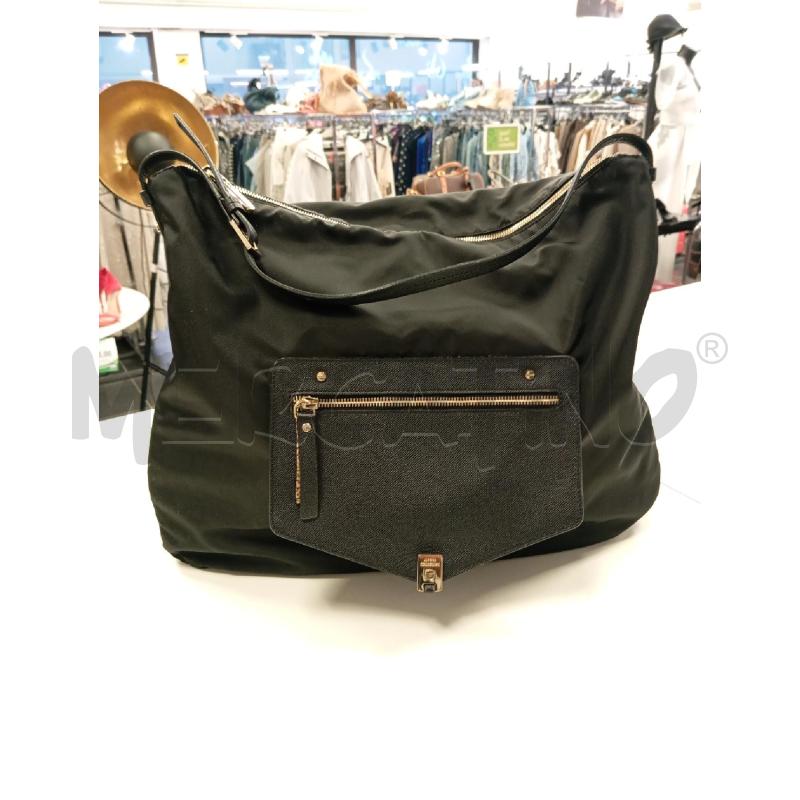 BORSA A SPALLA BORBONESE NERA TESSUTO TASCA ESTERNA | Mercatino dell'Usato Verona fiera 1