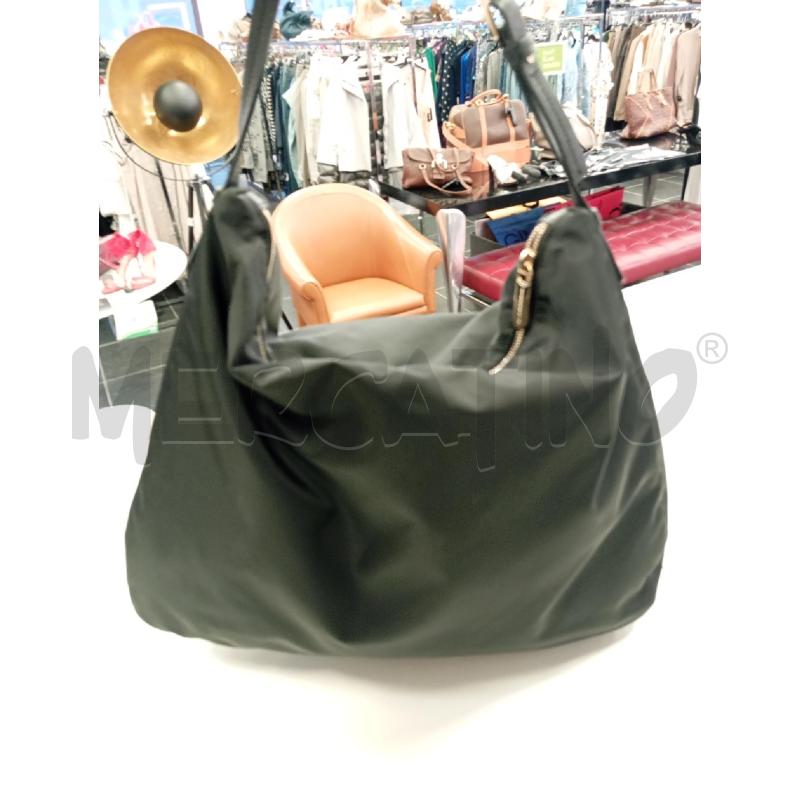 BORSA A SPALLA BORBONESE NERA TESSUTO TASCA ESTERNA | Mercatino dell'Usato Verona fiera 2