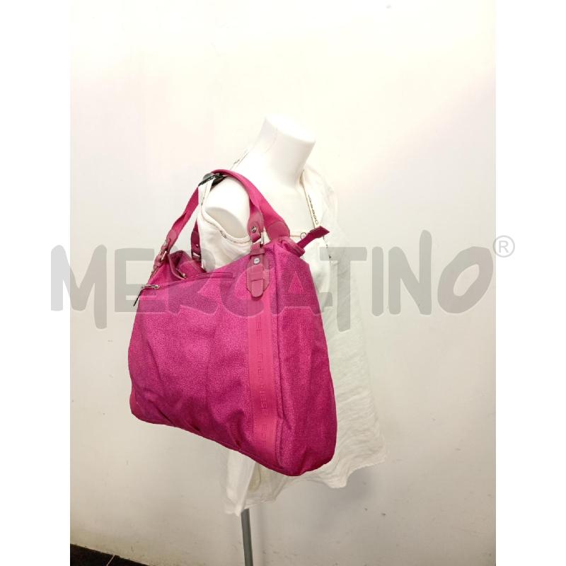 BORSA A SPALLA BORBONESE NYLON FUCSIA | Mercatino dell'Usato Verona fiera 1