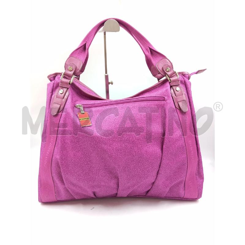 BORSA A SPALLA BORBONESE NYLON FUCSIA | Mercatino dell'Usato Verona fiera 2