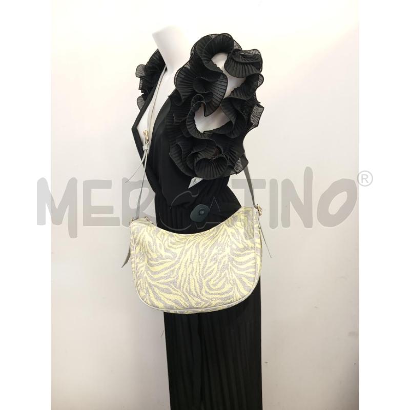 BORSA A SPALLA BORBONESE ZEBRATA GIALLO GRIGIO | Mercatino dell'Usato Verona fiera 5