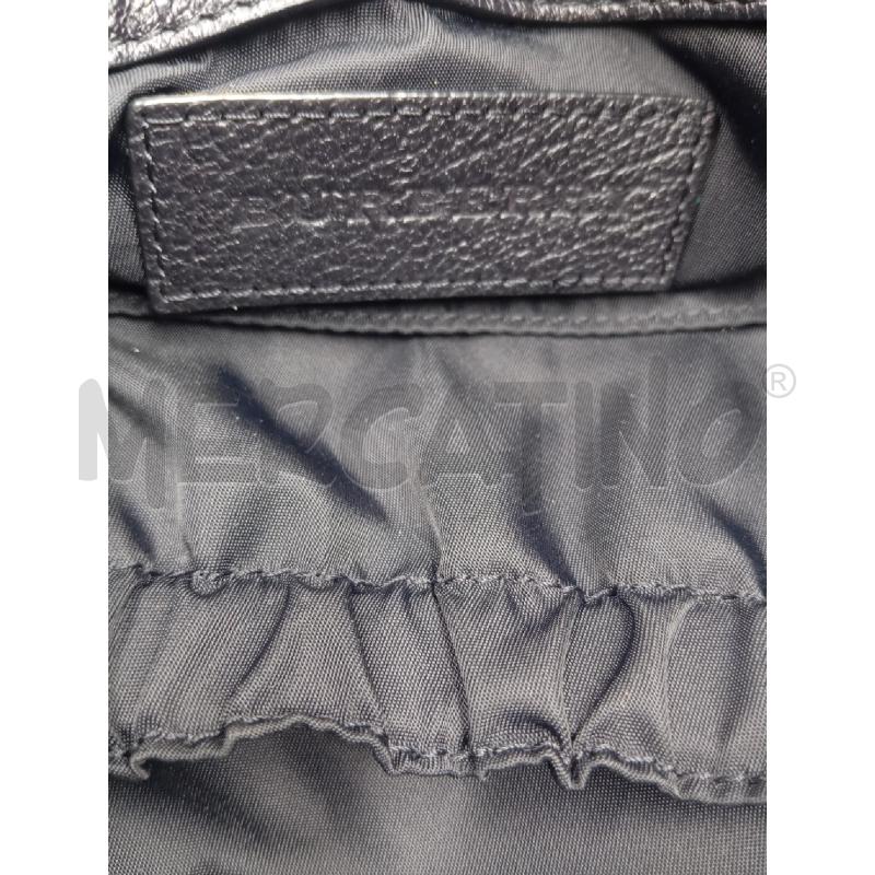 BORSA A SPALLA TESSUTO INSERTI PELLE NERA | Mercatino dell'Usato Verona fiera 3
